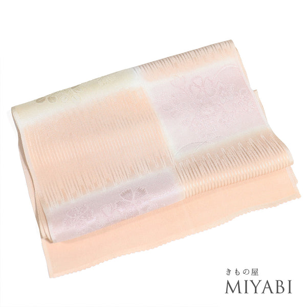 帯揚げ リサイクル お洒落 綸子 正絹 多色 萩柄 花柄 未使用品 AG-1163