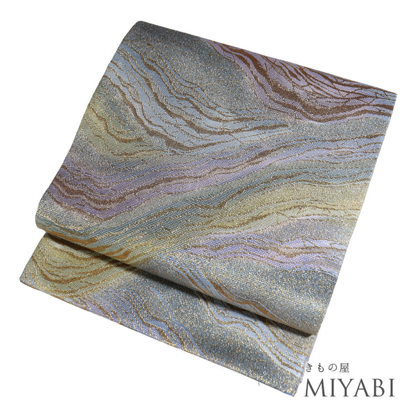 袋帯 リサイクル 帯丈454cm 全通 ぼかし 多色 Lサイズ 正絹 Sランク フォーマル お洒落