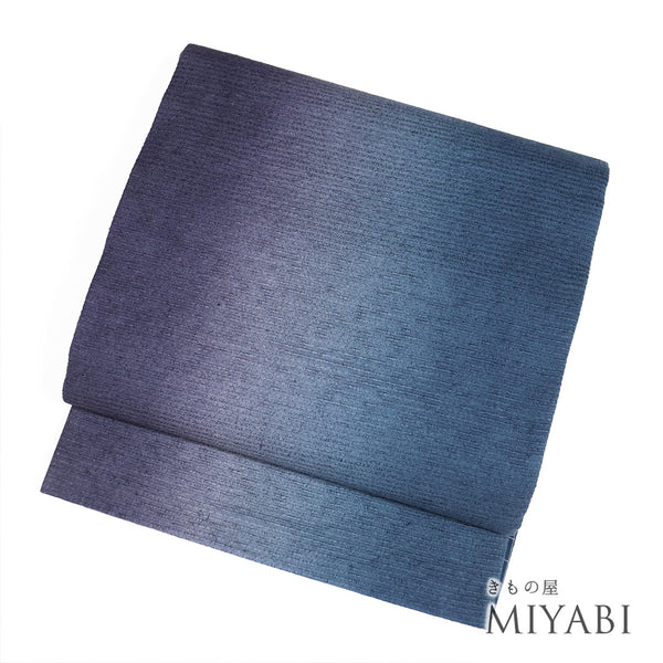 袋帯 リサイクル 帯丈432cm 全通 格子柄 ぼかし リバーシブル 多色 Sサイズ 正絹 新品・未使用品 お洒落