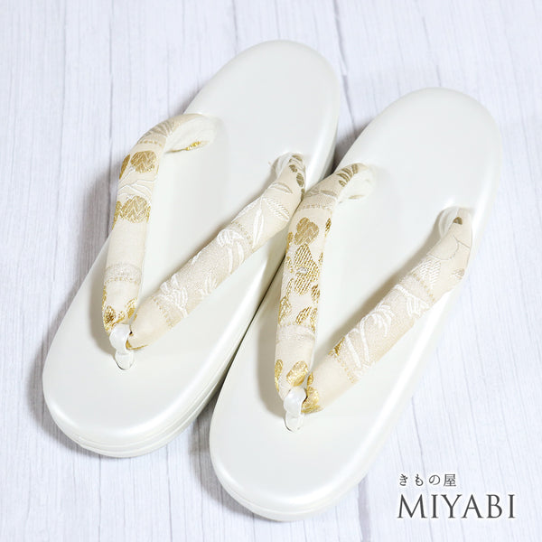 草履 新品 セミフォーマル ホワイト 新品・未使用品 山口美術織物監修