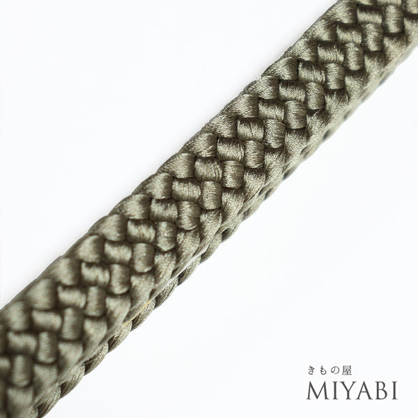 帯締め リサイクル カジュアル 手組紐 グリーン 正絹 新品・未使用品