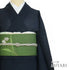 紬 リサイクル 夏着物 身丈159.3cm 裄65.6cm 夏物 大島紬 ネイビー Mサイズ お洒落 カジュアル 正絹 広衿 Aランク