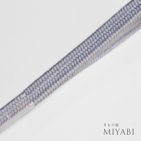 帯締め リサイクル カジュアル 手組紐 ブルー 正絹 新品・未使用品