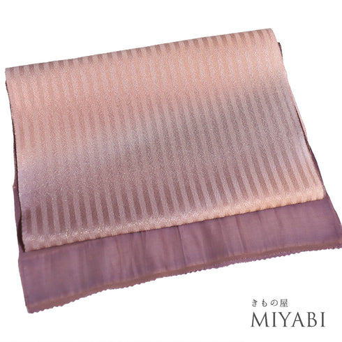 帯揚げ リサイクル お洒落 ちりめん 正絹 ブラウン ぼかし 未使用品 AG-1270