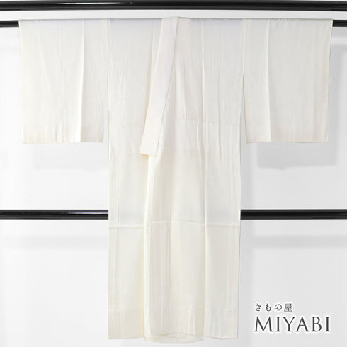 長襦袢 長襦袢 身丈120.5cm 裄65.8cm 袷 玩具や民芸品の地紋柄 アイボリー Mサイズ 正絹 袖無双 Aランク