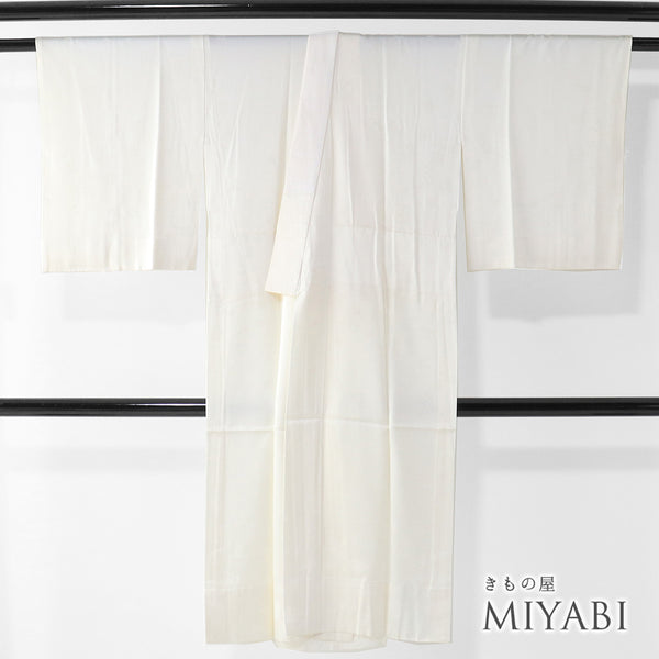 長襦袢 長襦袢 身丈120.5cm 裄65.8cm 袷 玩具や民芸品の地紋柄 アイボリー Mサイズ 正絹 袖無双 Aランク