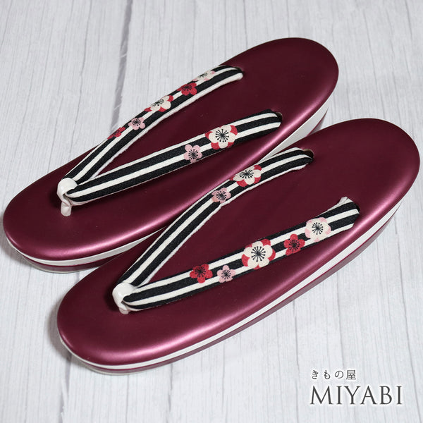草履 リサイクル レッド Sランク 花柄