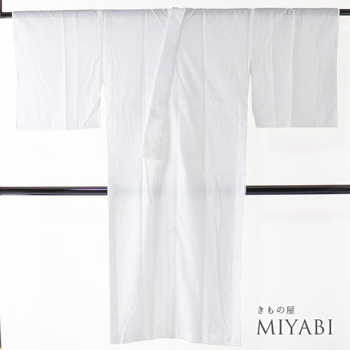 洗える長襦袢 リサイクル 夏着物 身丈135.2cm 裄67.8cm 絽 夏物 ホワイト Lサイズ ポリエステル 洗える着物 Sランク
