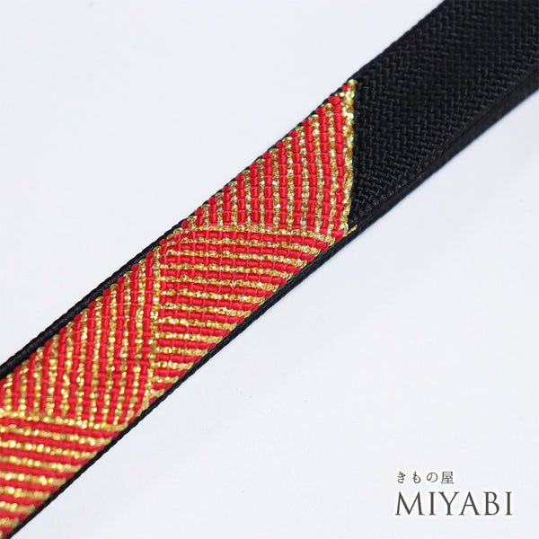 帯締め リサイクル 平組紐 ブラック 正絹 新品・未使用品 長尺