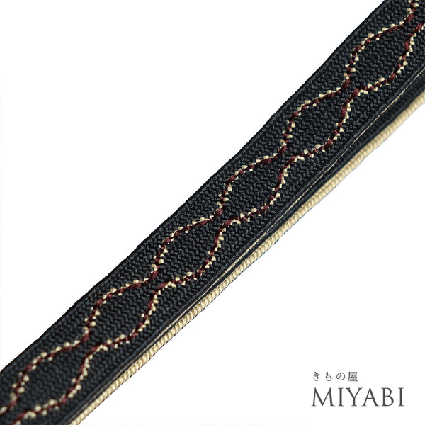 帯締め 平組紐 ネイビー 正絹 新品・未使用品