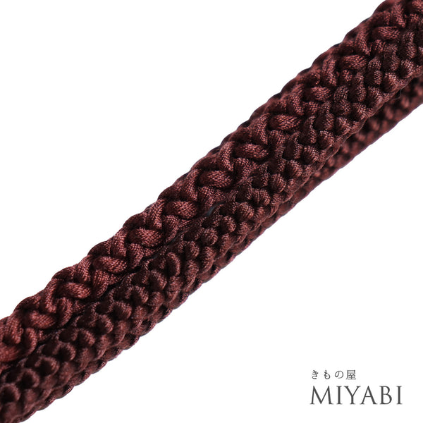 帯締め リサイクル カジュアル 手組紐 ブラウン 新品・未使用品