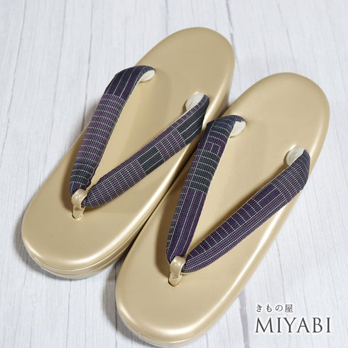 草履 新品 ゴールド 新品・未使用品 大島紬
