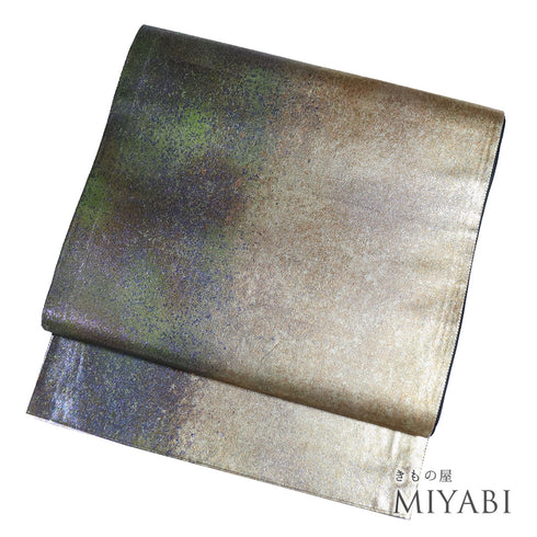 袋帯 リサイクル 帯丈426cm 六通 ケミカルシルク箔 多色 Sサイズ 正絹 Sランク お洒落 セミフォーマル