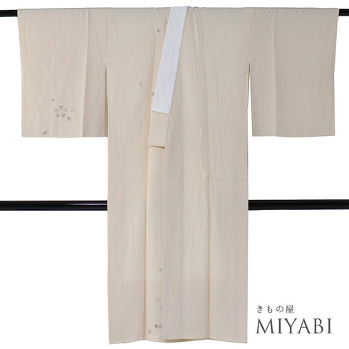 長襦袢 リサイクル 身丈124.7cm 裄64.2cm 袷 桜柄 ベージュ Sサイズ 正絹 Sランク