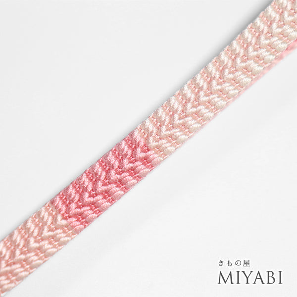 帯締め リサイクル 手組紐 ピンク 正絹 新品・未使用品