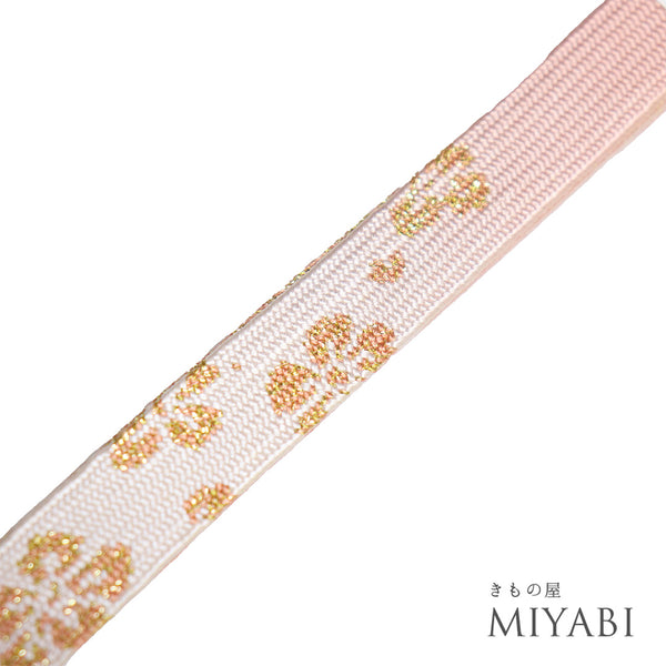 帯締め リサイクル セミフォーマル 平組紐 ピンク 正絹 新品・未使用品