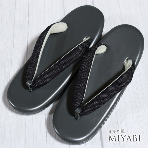 草履 新品 お洒落 グレー 新品・未使用品 大島紬