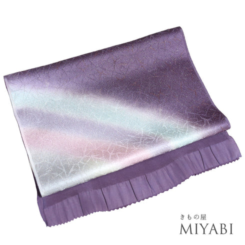 帯揚げ リサイクル お洒落 ちりめん 正絹 多色 ぼかし 地紋 新品・未使用品 AG-1210