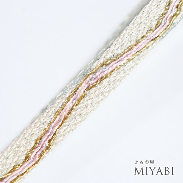 帯締め リサイクル カジュアル 手組紐 多色 正絹 新品・未使用品 三分金糸