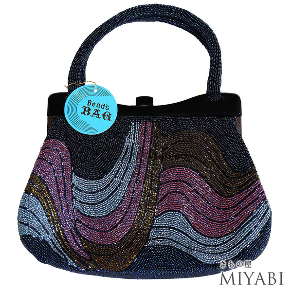 バッグ ネイビー ビーズ Sランク ビーズバック