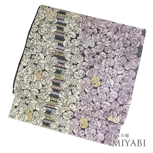 袋帯 リサイクル 帯丈452cm 全通 多色 Lサイズ 正絹 新品・未使用品 お洒落