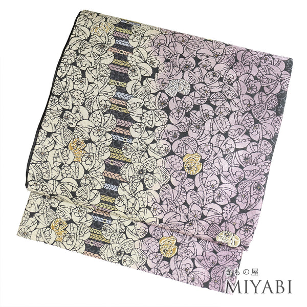 袋帯 リサイクル 帯丈452cm 全通 多色 Lサイズ 正絹 新品・未使用品 お洒落