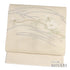 名古屋帯 リサイクル 帯丈379cm ポイント柄 夏物 花柄 ベージュ Mサイズ 正絹 Sランク お洒落 カジュアル
