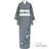 訪問着 リサイクル 身丈158.2cm 裄62.4cm 袷 蔦に宝尽くし柄 刺繍 箔 グレー Mサイズ セミフォーマル お洒落 正絹 広衿 Sランク