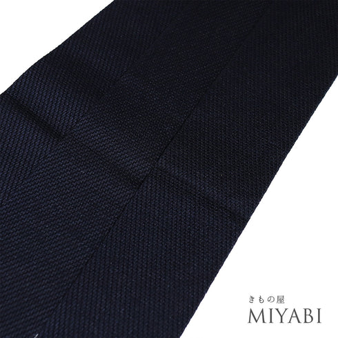 角帯 リサイクル 帯丈394cm 全通 ネイビー 正絹 Sランク カジュアル お洒落