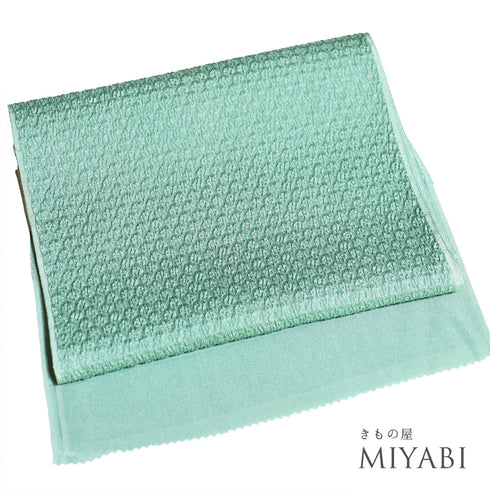 帯揚げ リサイクル お洒落 ちりめん 正絹 グリーン 丹後ちりめん 未使用品 AG-1277