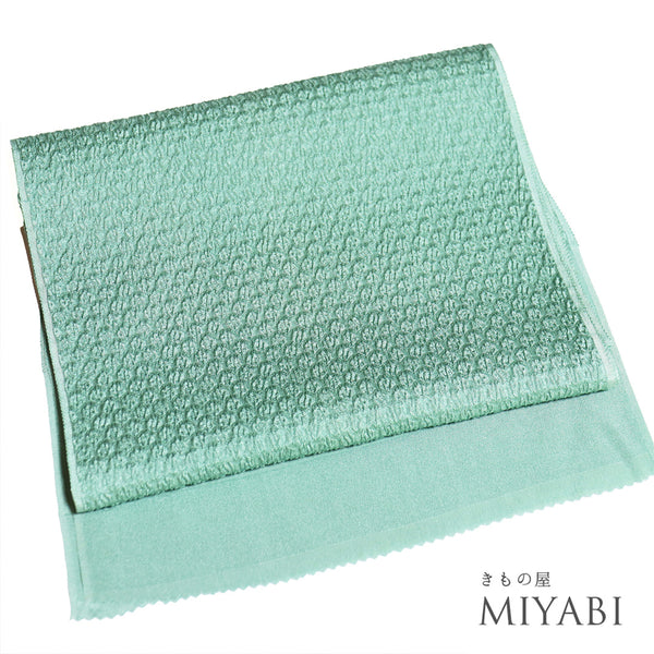 帯揚げ リサイクル お洒落 ちりめん 正絹 グリーン 丹後ちりめん 未使用品 AG-1277