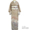 訪問着 リサイクル 身丈157.7cm 裄62.6cm 袷 花柄 箔 絞り ブラウン Mサイズ 正絹 広衿 Sランク