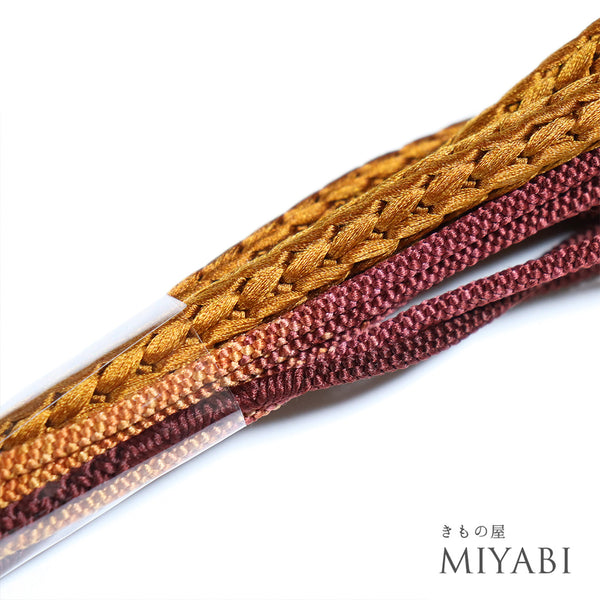 帯締め カジュアル 丸組紐 多色 正絹 新品・未使用品