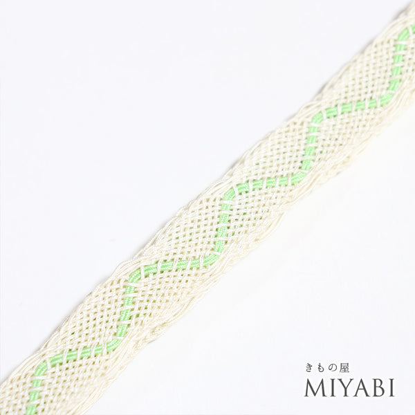 帯締め リサイクル カジュアル 平組紐 ホワイト 正絹 新品・未使用品 夏物