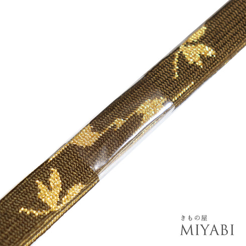 帯締め セミフォーマル 平組紐 ブラウン 正絹 新品・未使用品