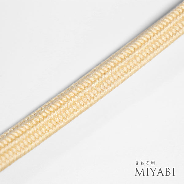 帯締め リサイクル 手組紐 ベージュ 正絹 新品・未使用品
