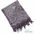 ショール リサイクル お洒落 パープル 正絹 Sランク 無月 泥染絣 本場奄美大島