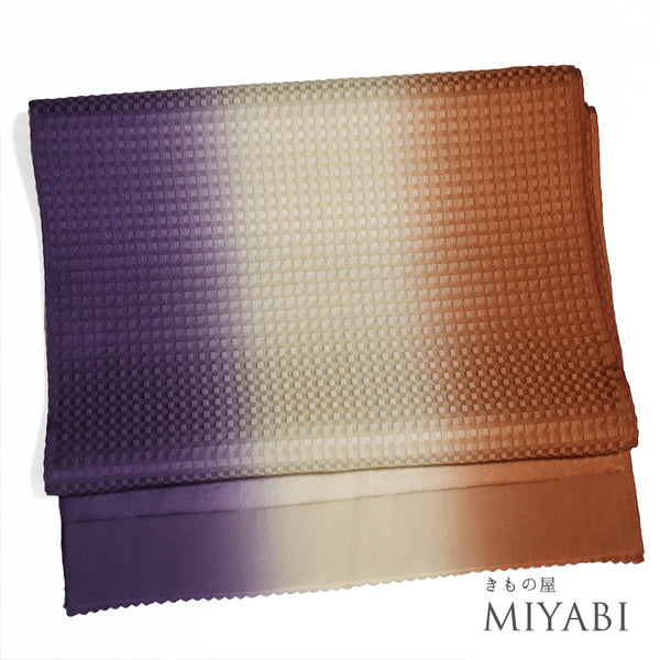 帯揚げ リサイクル お洒落 ちりめん 正絹 多色 縦ぼかし 丹後ちりめん 地紋 新品・未使用品 AG-1258