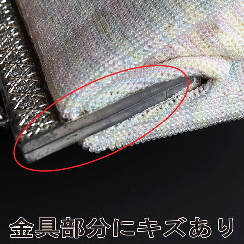 ビーズバック リサイクル 小銭入れセット お洒落 カジュアル 横幅21.5cm 高さ14cm マチ5cm Aランク 和装小物 ET-199