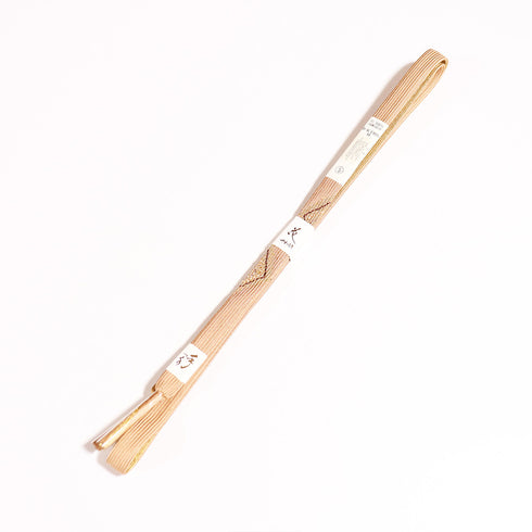 帯締め セミフォーマル 平組紐 ベージュ 正絹 新品・未使用品 金糸