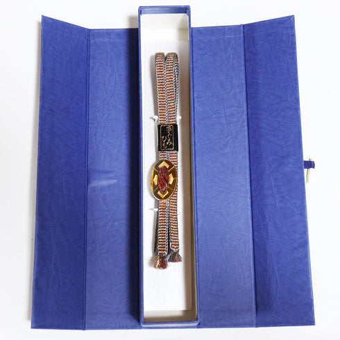 帯締め リサイクル カジュアル 手組紐 多色 正絹 新品・未使用品 佐波理 帯締め・帯留セット