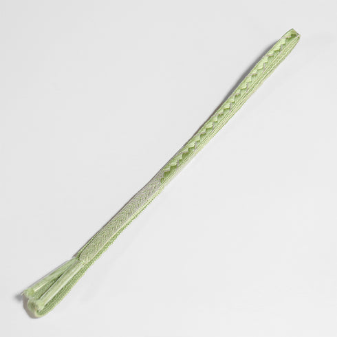 帯締め リサイクル 手組紐 グリーン 正絹 新品・未使用品