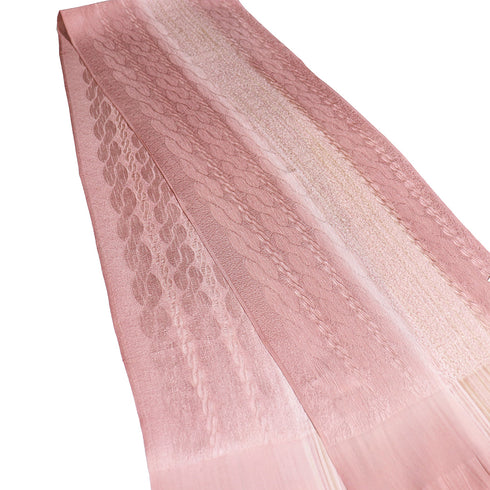 帯揚げ リサイクル お洒落 ちりめん 正絹 ピンク ぼかし 未使用品