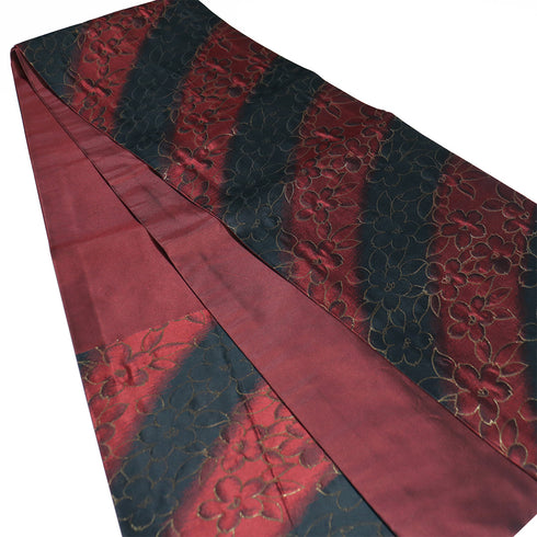 京袋帯 リサイクル 帯丈378cm 六通 花柄 多色 Mサイズ ポリエステル Sランク お洒落 カジュアル