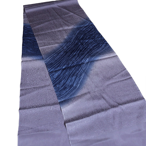 帯揚げ リサイクル お洒落 綸子 正絹 パープル ぼかし 地紋 新品・未使用品 AG-1212