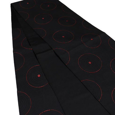 袋帯 リサイクル 帯丈420cm 六通 抽象柄 ブラック Sサイズ 正絹 Sランク お洒落