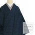 道中着 リサイクル 身丈91.8cm 裄66.6cm 袷 絣 着物衿 ネイビー Lサイズ カジュアル お洒落 正絹 Sランク