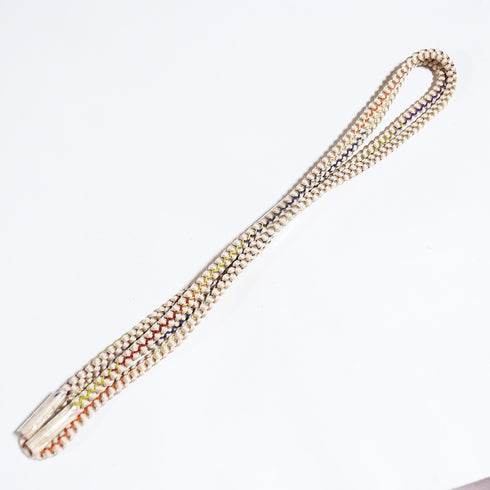 帯締め リサイクル カジュアル 丸組紐 ベージュ 正絹 新品・未使用品