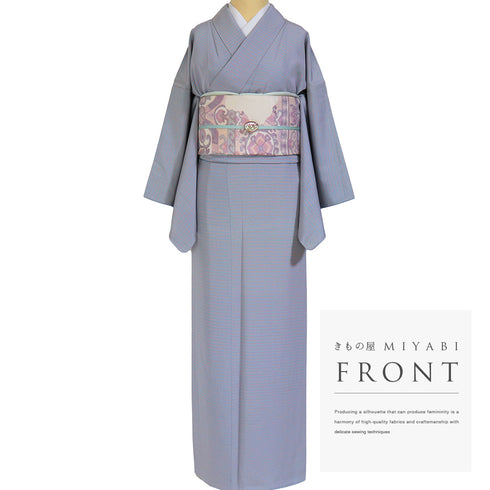 小紋 リサイクル 身丈152cm 裄64.4cm 袷 多色 Sサイズ お洒落 一つ紋 正絹 広衿 Aランク