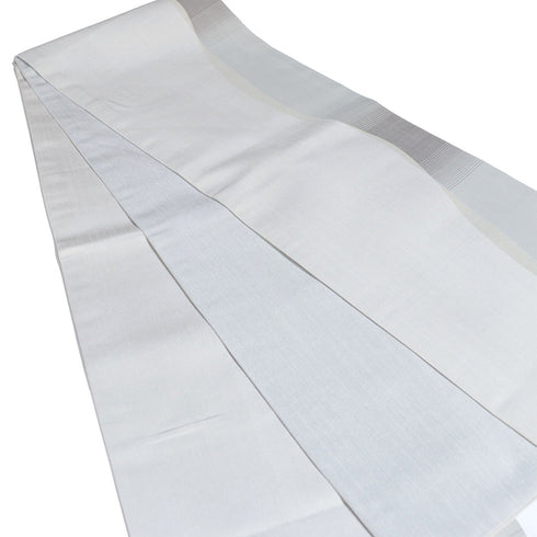 京袋帯 リサイクル 帯丈364cm ポイント柄 デザイン流水模様 グレー Mサイズ ポリエステル Sランク お洒落 カジュアル